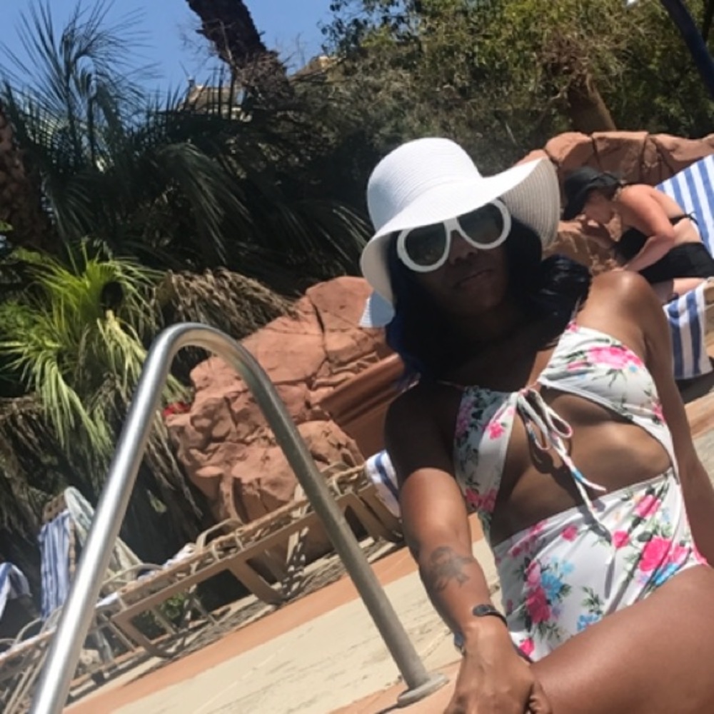 Pink One Piece Floral Swimsuit